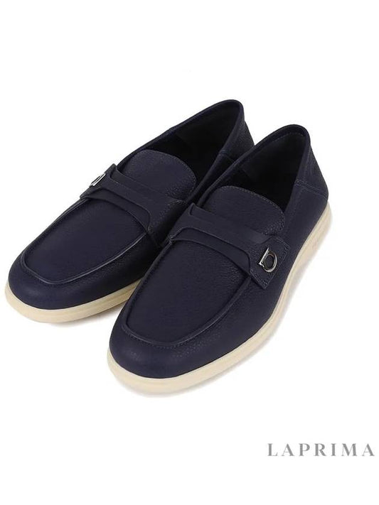 Ferragamo Gancini Ornament Men s Loafer DRAME BLUE 768456 - SALVATORE FERRAGAMO - BALAAN 1