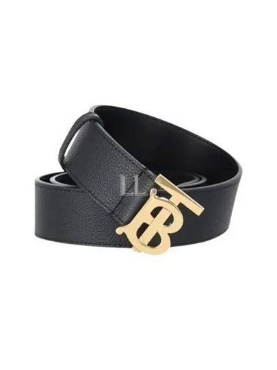 TB Logo Leather Belt Black - BURBERRY - BALAAN 2