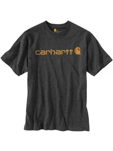 SIGNATURE LOGO SHORTSLEEVE T SHIRT K195 CRH loose fit heavyweight short sleeve graphic - CARHARTT - BALAAN 1