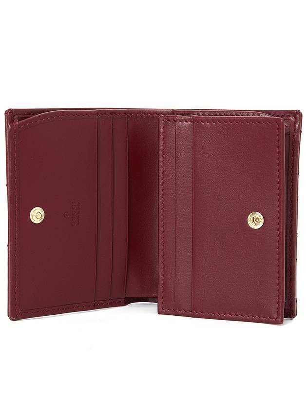 GG Marmont Leather Card Wallet Light Rosso Ancora Red - GUCCI - BALAAN 6