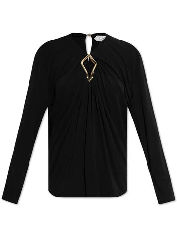 Lanvin Top With Cut-out, Women's, Black - LANVIN - BALAAN 1