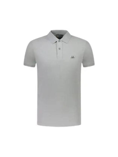 Stretch Piquet Slim Polo Shirt Grey - CP COMPANY - BALAAN 2