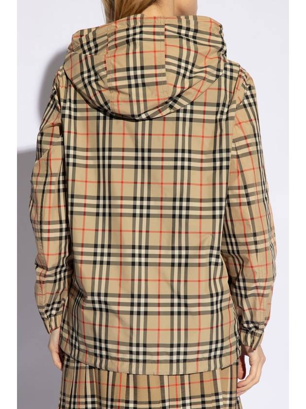 Check Hooded Jacket Archive Beige - BURBERRY - BALAAN 5