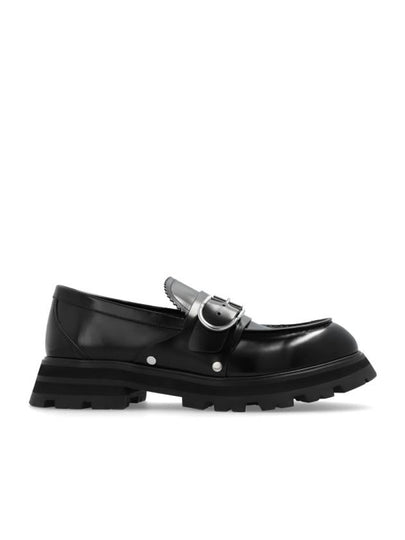 Buckle Leather Loafers Black - ALEXANDER MCQUEEN - BALAAN 2