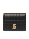 Lola Small Quilted Leather Folding Wallet Black Light Gold - BURBERRY - BALAAN 2