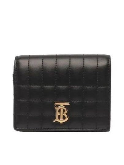 Lola Small Quilted Leather Folding Wallet Black Light Gold - BURBERRY - BALAAN 2