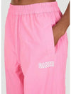 Logo Print Wide Pants Pink - GANNI - BALAAN 5