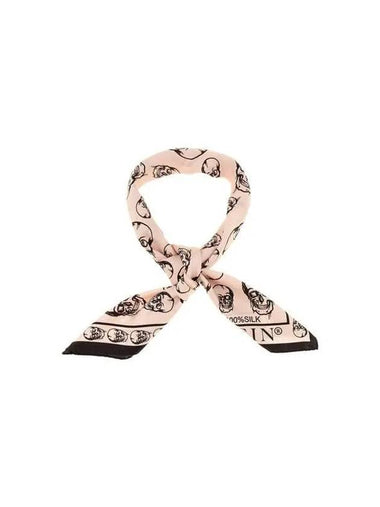 Women s Skull Pattern Foulard Scarf Peach - PHILIPP PLEIN - BALAAN 1