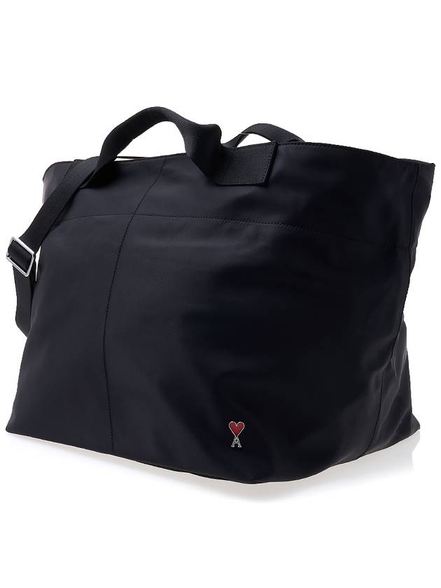 Heart Logo Large Tote Bag Black - AMI - BALAAN 3