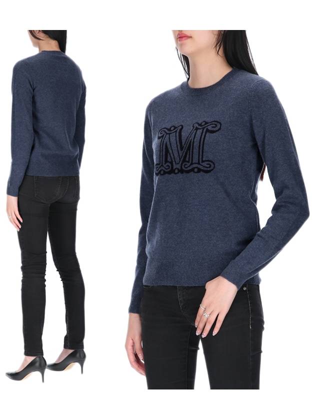 Bimba Cashmere Knit Top Navy - MAX MARA - BALAAN.