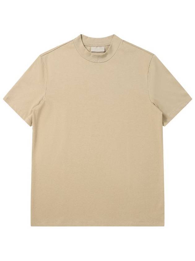 Crew Neck Short Sleeve T-shirt Beige - SOLEW - BALAAN 1