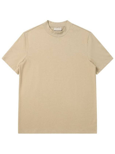 Crew Neck Short Sleeve T-shirt Beige - SOLEW - BALAAN 1