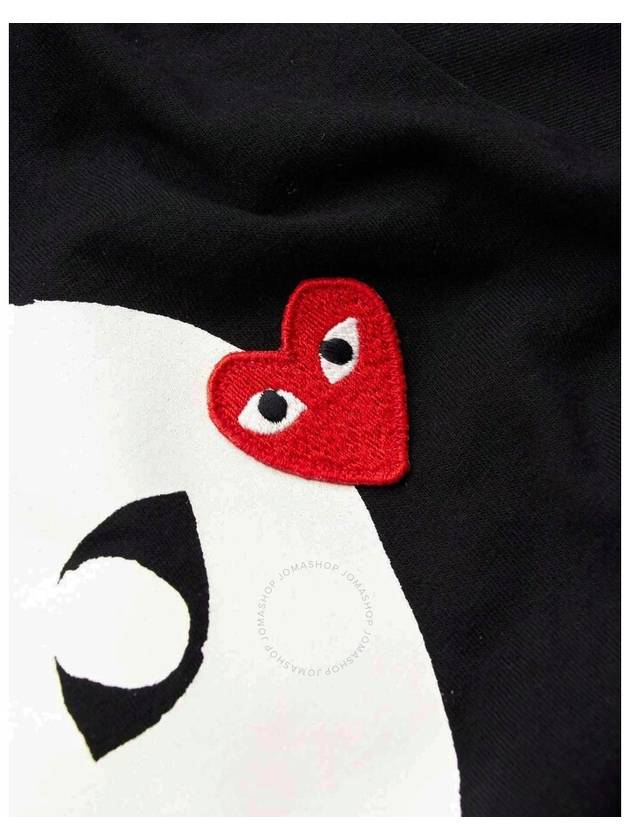 Play Big Heart Short Sleeve T-Shirt Black - COMME DES GARCONS - BALAAN 3