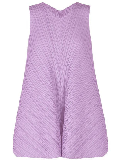 Mellow Pleats Tunic Sleeveless Purple - ISSEY MIYAKE - BALAAN 2