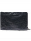 Classic Leather Clutch Bag Dark Grey - BALENCIAGA - BALAAN 5