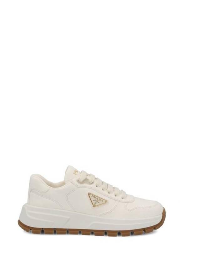 Triangle Logo Low Top Sneakers Ivory - PRADA - BALAAN 1