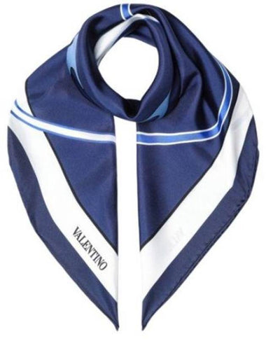 Garavani Muffler Scarf 5W0EI114SFCCG65W2EI114SFCCG6 Blue - VALENTINO - BALAAN 1