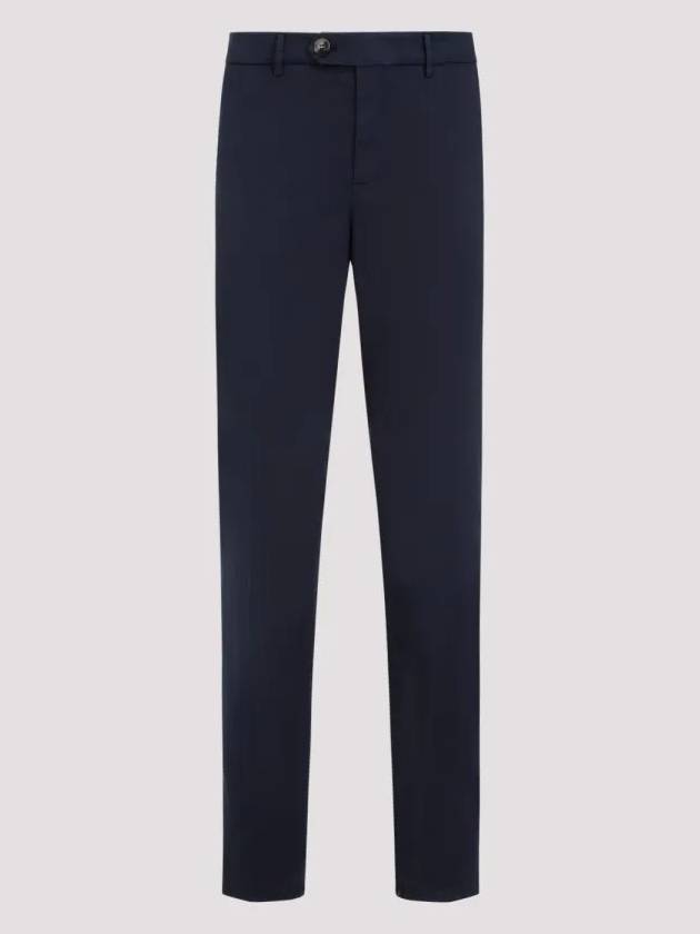 Tapered Chino Cotton Straight Pants Navy - BRUNELLO CUCINELLI - BALAAN 2