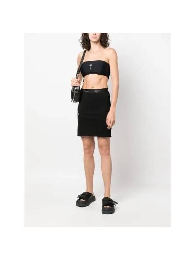 Women's Champion Logo Banding Jersey H-line Skirt Black - RICK OWENS - BALAAN 3