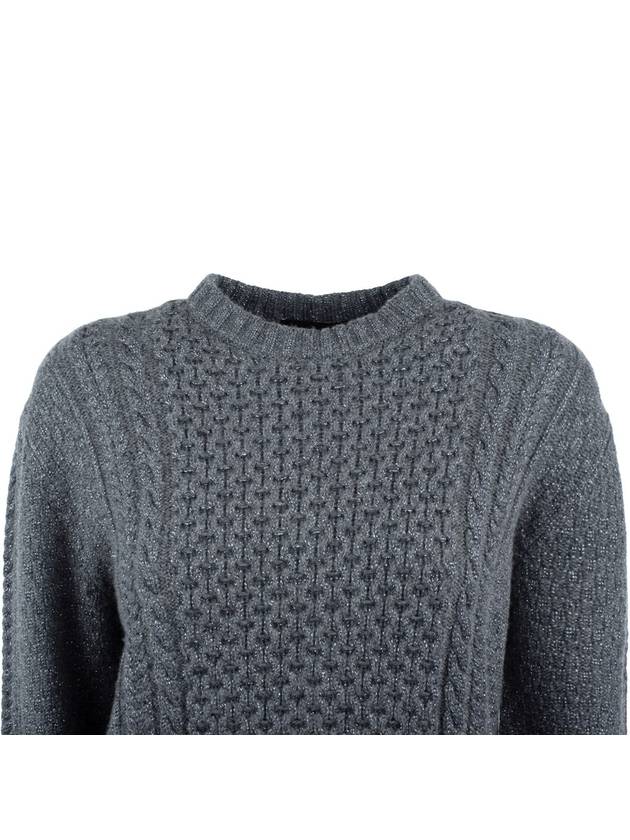 Fabiana Filippi Gray Fisherman Sweater In Platinum With Lurex - FABIANA FILIPPI - BALAAN 3