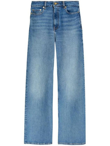 Andi Straight Jean Mid Blue - GANNI - BALAAN 1