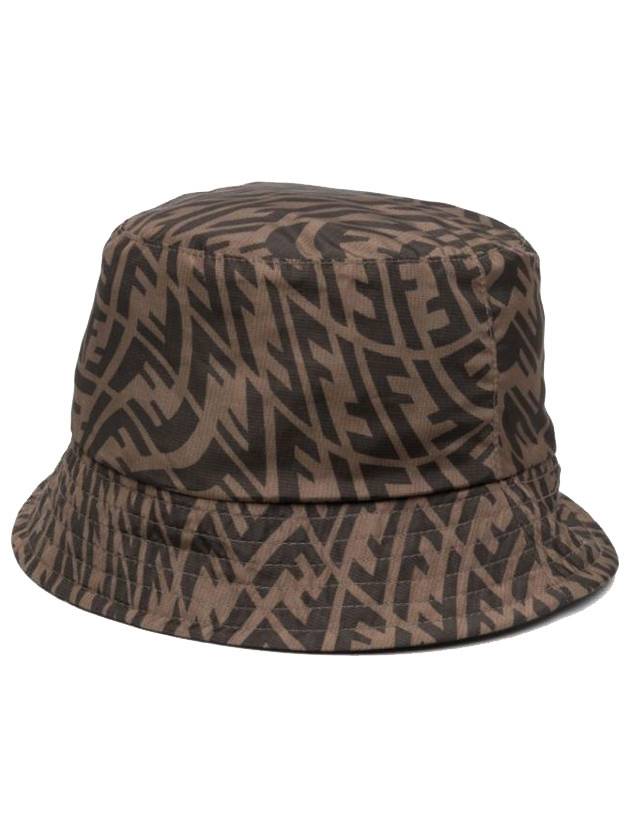 Wave Monogram Logo Bucket Hat Brown - FENDI - BALAAN 1