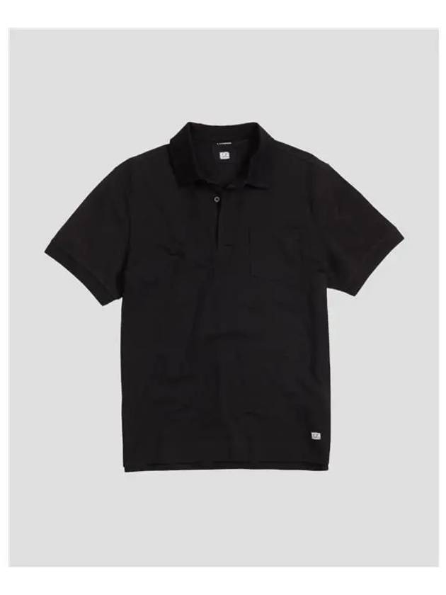 Pocket Polo Short Sleeve Tee Black - CP COMPANY - BALAAN 5