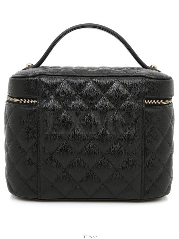 Caviar Black Vanity Pouch Cosmetic Bag AP2573 - CHANEL - BALAAN 4