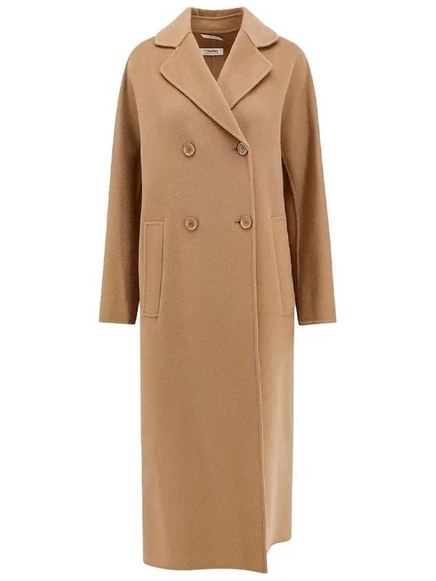 Max Mara S Women CAPI Copy Virgin Wool Double Breasted Long Coat Camel 2429016061600 045 - S MAX MARA - BALAAN 1