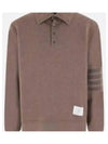 4-Bar Funnel Neck Pullover Knit Top Brown - THOM BROWNE - BALAAN 2