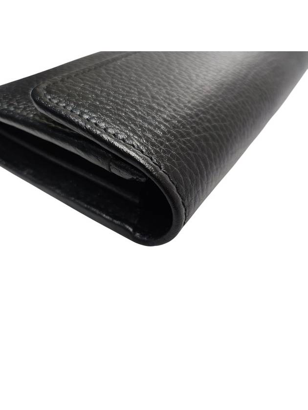 615524 GG interlocking black leather long wallet - GUCCI - BALAAN 5