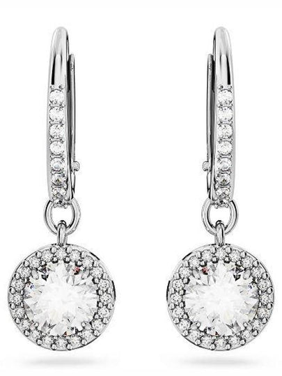 Una Angelic Crystal Drop Earrings Silver - SWAROVSKI - BALAAN 2