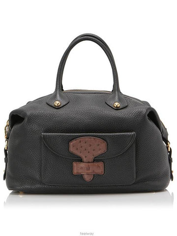 Classic May Bag Ostrich Black 2 WAY - LOEWE - BALAAN 1