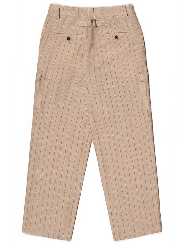 Others Men's Linen Cargo Pants Beige - IOEDLE - BALAAN 4