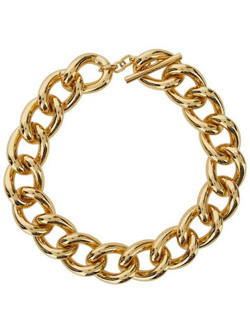 Gold Tone Chain-Link Necklace With Clasp Logo Closure In Aluminum Woman - P.A.R.O.S.H. - BALAAN 1