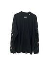 CARAVAGGIO Arrow Over Long Sleeve T-Shirt Black - OFF WHITE - BALAAN 1