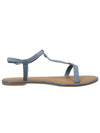 Women's Blue Suede Strap Sandals J1285ENNIFER 25B - TOMMY HILFIGER - BALAAN 2