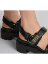 Dioract Platform Lambskin Sandals Black - DIOR - BALAAN 7