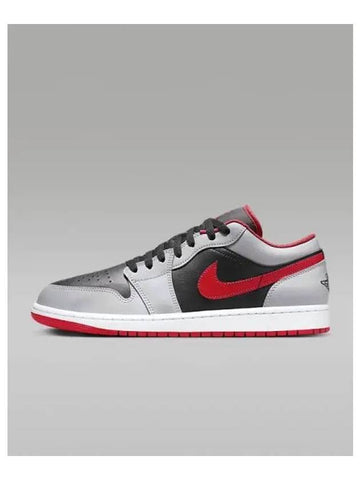 Air Jordan 1 Low Men s Sneakers Black Cement Gray White Fire Red 553558 060 697815 - NIKE - BALAAN 1