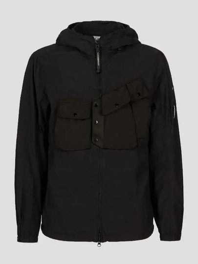 Flatt Nylon Garment Dyeing Hooded Jacket  Black - CP COMPANY - BALAAN 2