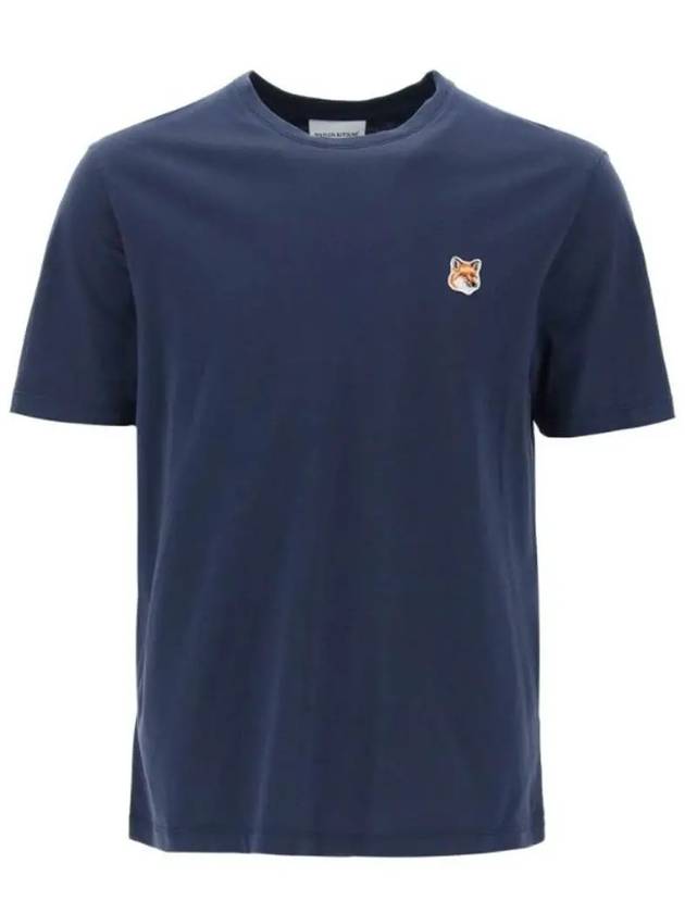 Fox Head Patch Classic Short Sleeve T-Shirt Ink Blue - MAISON KITSUNE - BALAAN 2