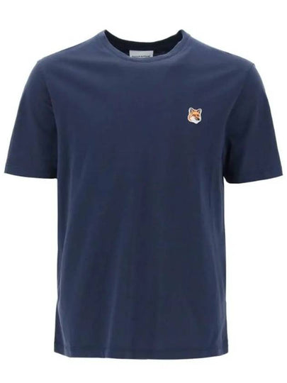 Fox Head Patch Classic Short Sleeve T-Shirt Ink Blue - MAISON KITSUNE - BALAAN 2