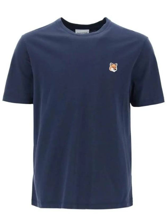 Fox Head Patch Classic Short Sleeve T-Shirt Ink Blue - MAISON KITSUNE - BALAAN 2