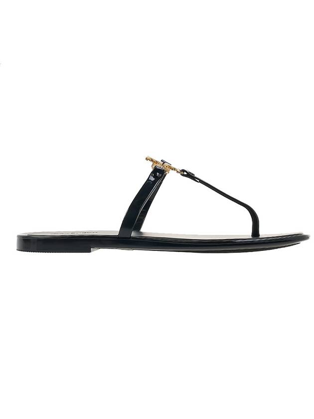 Roxanne Jelly Logo Flip Flops Black - TORY BURCH - BALAAN 3