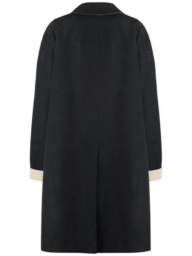 Reversible Linen Single Coat Black - MAISON MARGIELA - BALAAN 3