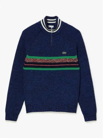 Men s MIF wool blend bold stripe half zip up pullover knit AH0817 53N NIQ domestic product GQ2N23102318834 - LACOSTE - BALAAN 1