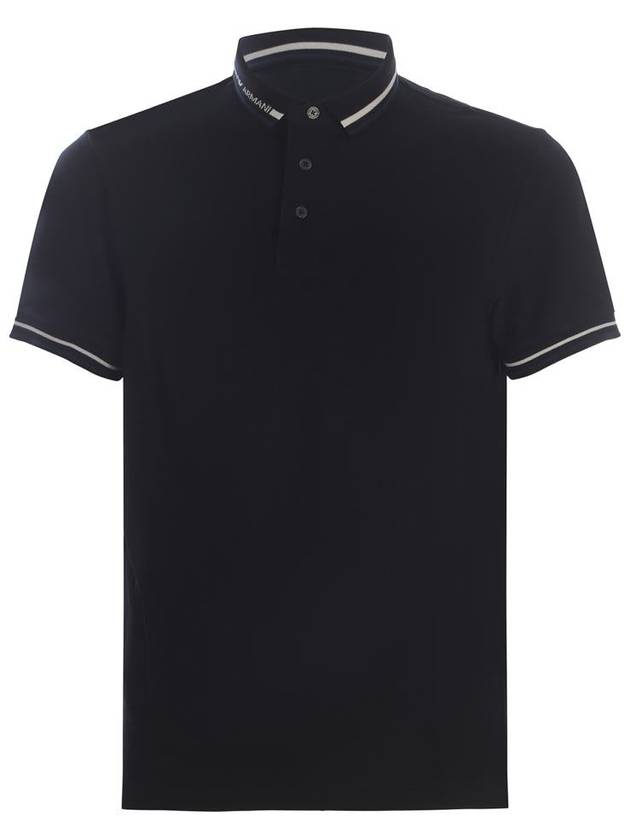 Contrast Trim Polo Shirt 3D1FM41JCYZ - EMPORIO ARMANI - BALAAN 2