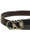 Gancini Reversible Adjustable Calfskin Leather Belt Black - SALVATORE FERRAGAMO - BALAAN 7