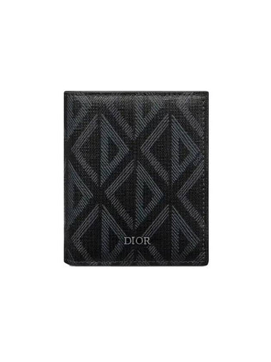 CD Diamond Canvas Half Wallet Black - DIOR - BALAAN 1