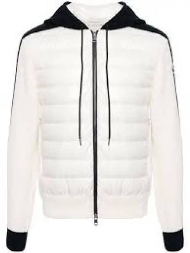 Knit padded cardigan white I30919B00007M3238034 1284001 - MONCLER - BALAAN 1